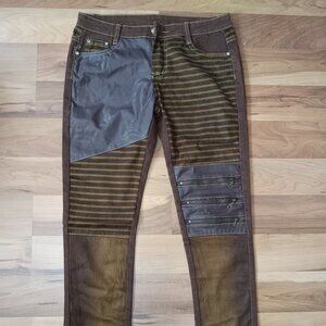 Women Pant Brown Edgy Stretch
